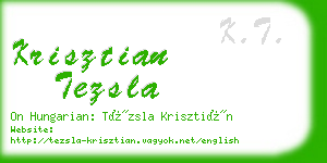 krisztian tezsla business card